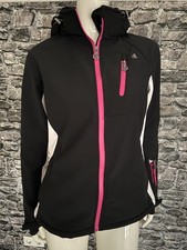 PEAK MOUNTAIN ? Damen Stretch Softshell Jacke mit Kapuze Gr.L (40) Schwarz-Weiß