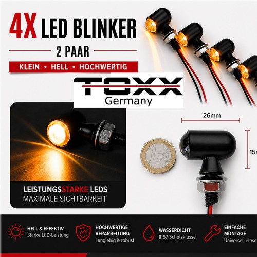 Motorrad metall blinker - 4x,