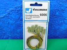 E04 Viessmann H0 + N Lampen + Leuchten 6006 LED Hausbeleuchtung 10er Set OVP TOP