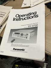 Panasonic Sv-3700 Dat Recorder