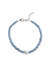 Perlenarmband blau mit - perlenarmband,