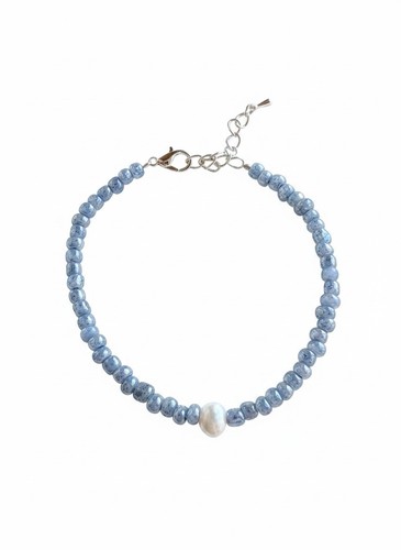 Perlenarmband blau mit - perlenarmband,