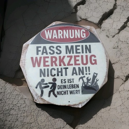 Blechschild werkstatt spruch - blechschild,