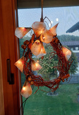 Lichterkranz Leucht- Beleuchtung Fenster Tür Deko Lichterkette Weihnachten Kabel