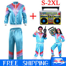Trainingsanzug set 80er 90er Jahre Kostüm Karneval Fasching Herren DamenKleidung