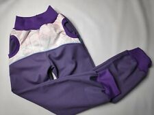 handmade Outdoorhose Waldkindergarten pflaume mit Pusteblumen  mit/ohn Knieflic