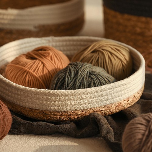 28x6cm natur stroh korb rund - natur,