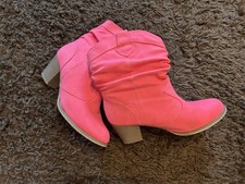 Damenstiefel Cowboy Stiefel Neon Pink Gr.39