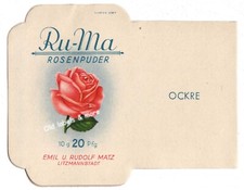 x0910 LITZMANNSTADT – Łódź Emil u. Rudolf Matz Rosenpuder Etikett label
