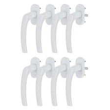 8 x Alu Fenstergriff in Weiß