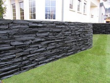 Trockenmauersteine Anthrazit ca.25-30 cm Mauer Gartenmauer Trockenmauer Schiefer