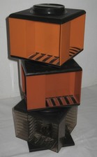 3x Kassetten Karussell Rondell MC Würfel Drehregal vintage 70er space age