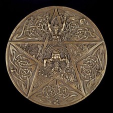 Wandrelief gehörnte gott - wandrelief,