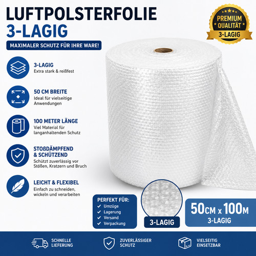 Luftpolsterfolie 50cm 100m - x,