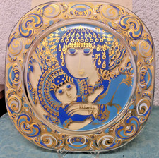 Rosenthal Studio-Linie Björn Wiinblad Weihnachtsteller 1976 in Glas