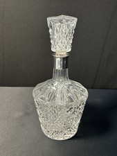 Karaffe aus Kristallglas mit 800er Silbermontur Whisky Cognac