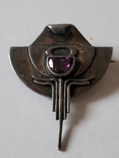 Art-Deco Silber  Brosche