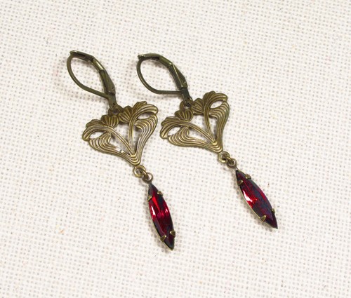 Ohrringe marcella jugendstil - ohrringe,