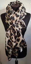Übergangsschal Herbst  Leo  Leomuster Schal Stola Tuch neu beige schwarz taupe