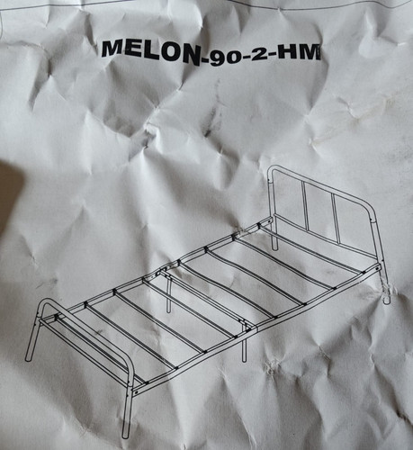 200cm metallbett - 90,