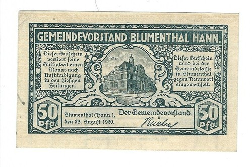 Notgeld blumenthal gemeinde - notgeld,
