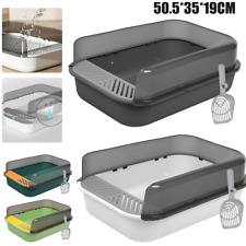 Extra hohe Katzentoilette offene Katzenklo Katzen WC mit hohem Rand Spachtel