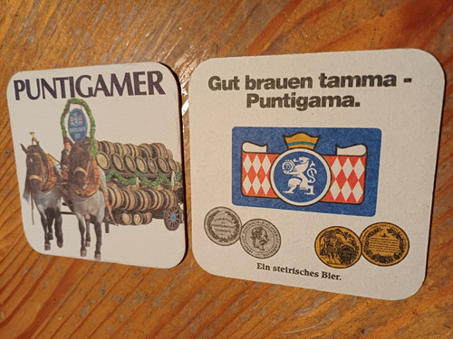 Bierdeckel puntigamer gut - bierdeckel,