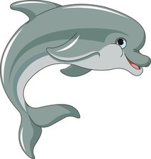 Aufkleber lustiger Delfin