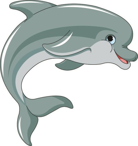 Aufkleber lustiger delfin - aufkleber,