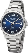 REGENT - Herrenuhr Gliederband 20 bar, blau - F1528 - Herrenuhren