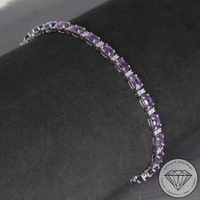 Wert 3590 € Brillant Amethyst Armband 750 14 Karat Weiß Gold xxyy