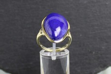 Lapislazuli-Goldring aus 375er Gelbgold, 9 Karat