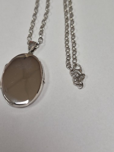 Silberkette mit medallion oval - mit,