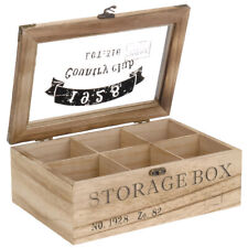 Teekiste Holz 6 Fächer