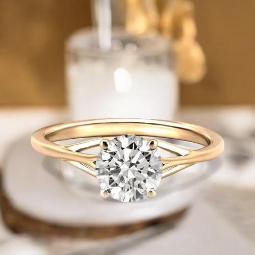 Diamant ring 14k gold - ring,
