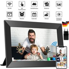 Digitaler Bilderrahmen 10,1 Zoll Frameo WLAN IPS-Touchscreen Foto Rahmen 32GB