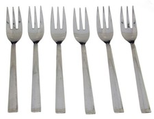 6 Kuchengabeln Edelstahl