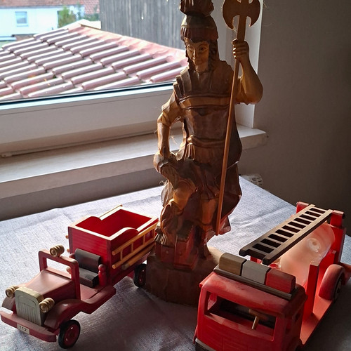 Holz modellauto feuerwehr - holz,