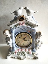 Porzellan Tisch / Kamin Uhr