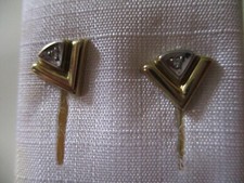 Bicolor Ohrstecker Gold 333/8k