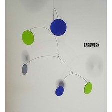 Mobile Skulptur aus Holz 50 x 40 cm Hängend Art + Deko Farbwerk No 1