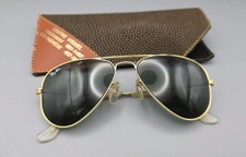 Vintage B&L Ray-Ban USA Sonnenbrille Small G15 Gold Plated Aviator 52[]14