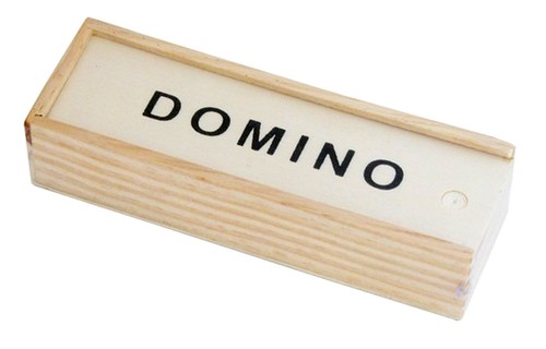 Domino spiel holzkiste - domino, in
