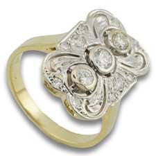 Art Deco Brillant Gold Ring