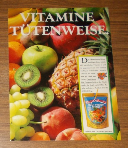 Seltene werbung capri sonne - seltene, capri-sonne