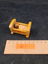 Wiege Babybett Kinderbett Holz Puppenhaus Puppenstube antik alt