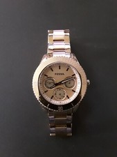 Fossil Stella ES2859 Armbanduhr für Damen rosè Top Zustand 