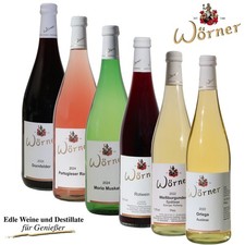 WEINGUT WÖRNER: 6 Fl. Wein Probierpaket, Weißwein Rotwein lieblich-süß Weinprobe