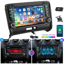 6+128G Für Audi TT 8J 2006-14 Android 14 Autoradio Apple Carplay SWC NAVI DSP 4G