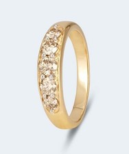 Harry Ivens IV Ring Gelbgold 375 mit champagnerfarbenen Brillanten ca. 0,65 ct.
